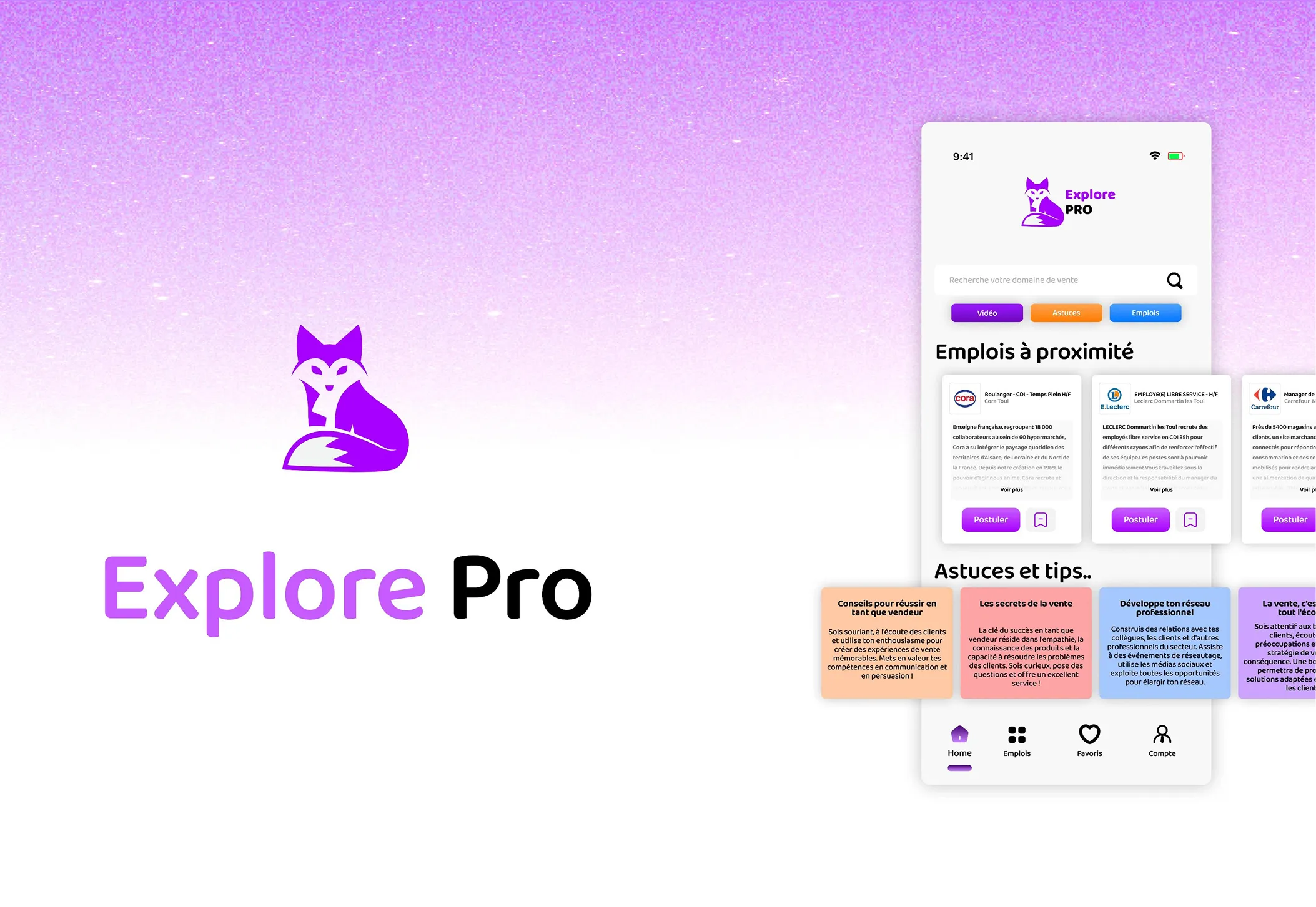 Explore Pro — application mobile & site web