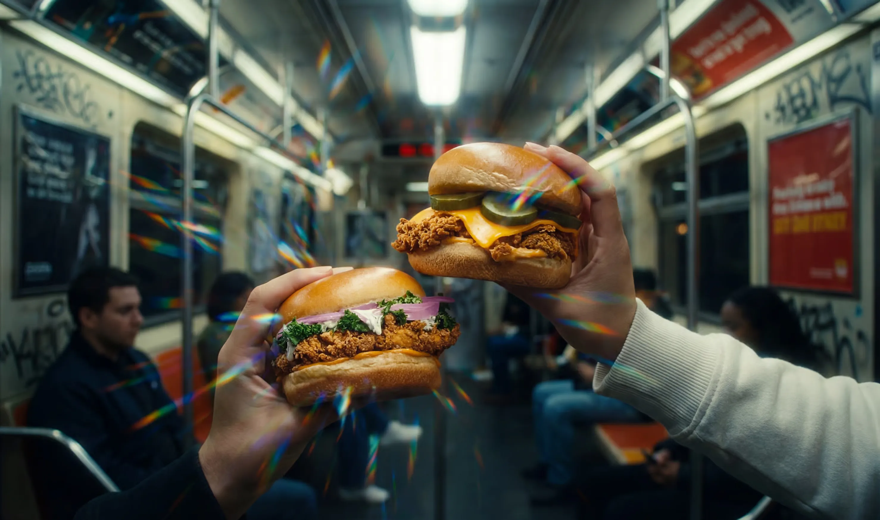 Best Burger — affiche métro effet prisme