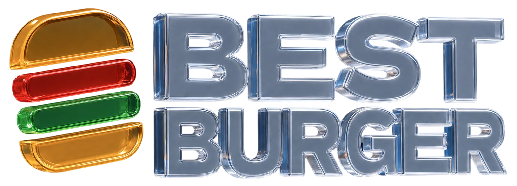 Best Burger — logotype 3D chromé