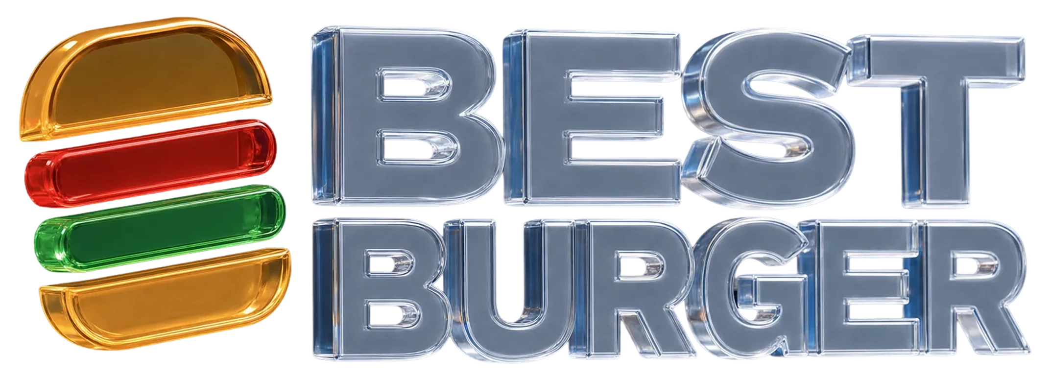 Best Burger — logotype 3D chromé