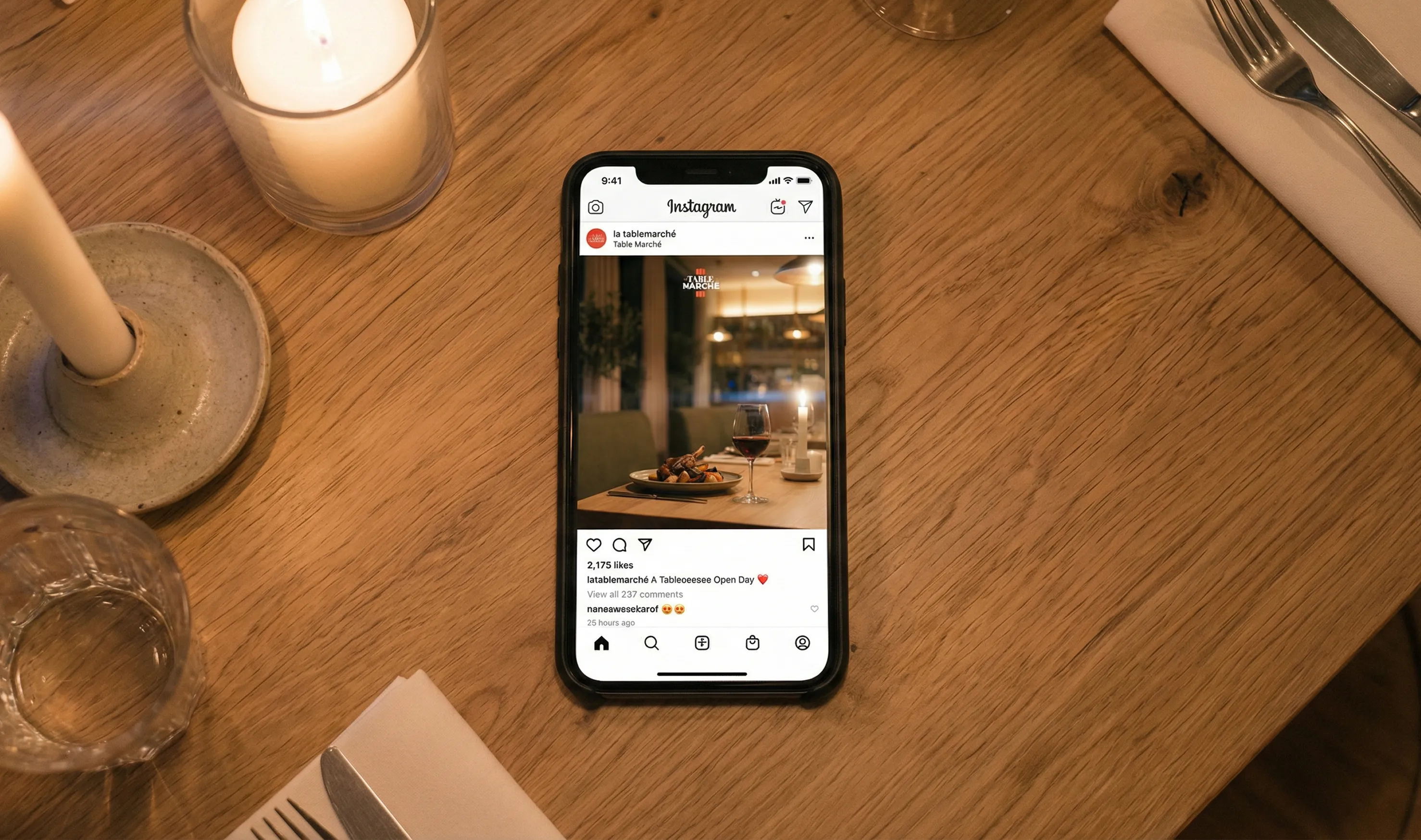 La Table du Marché — présence Instagram du restaurant