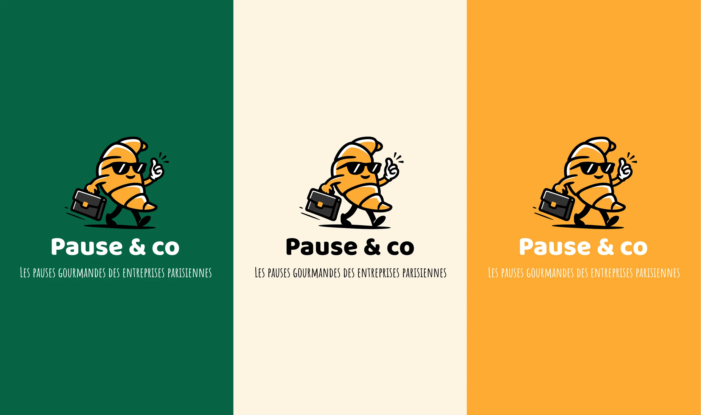 Pause & co — variations du logotype