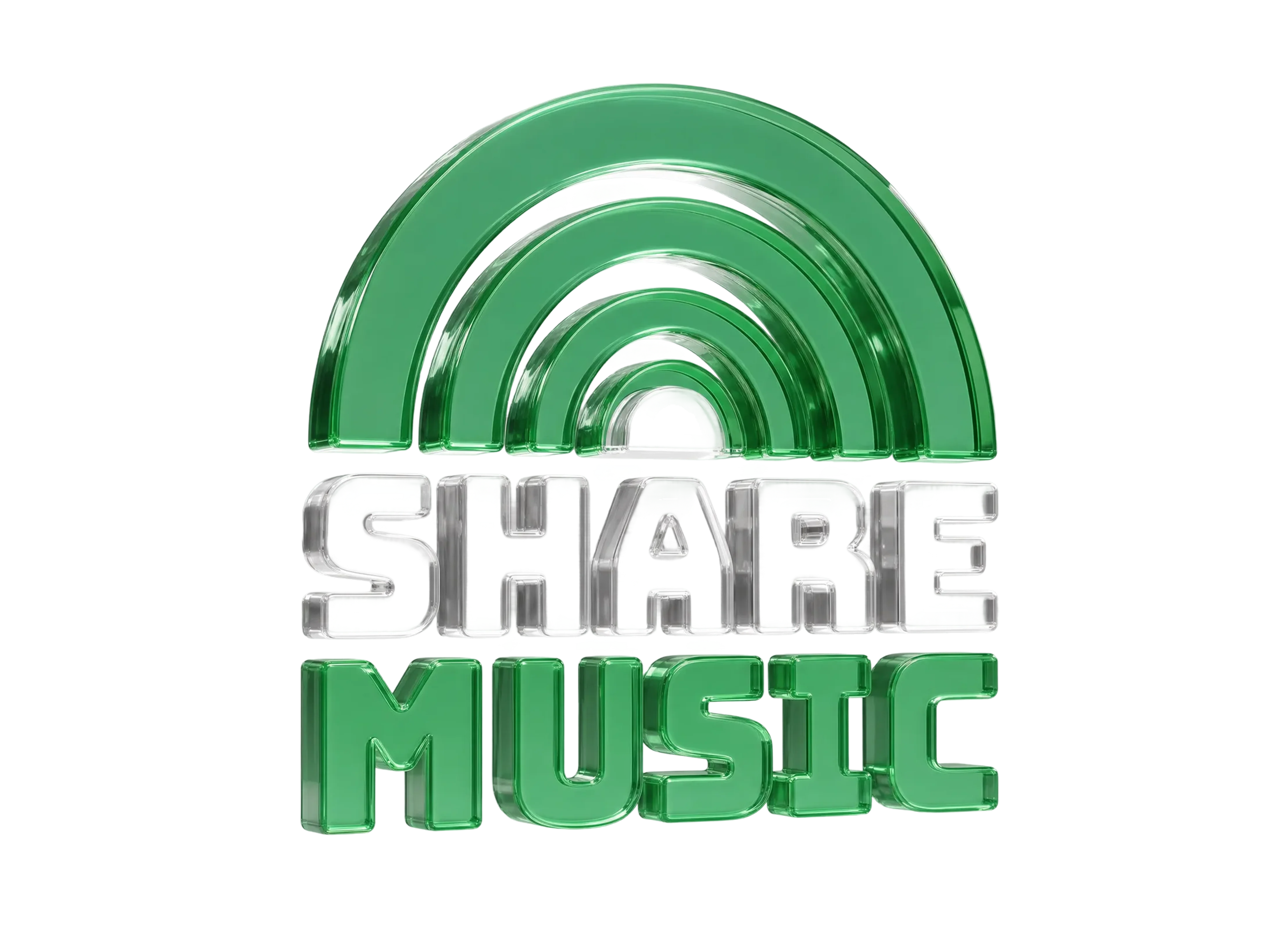 Share Music — logotype 3D